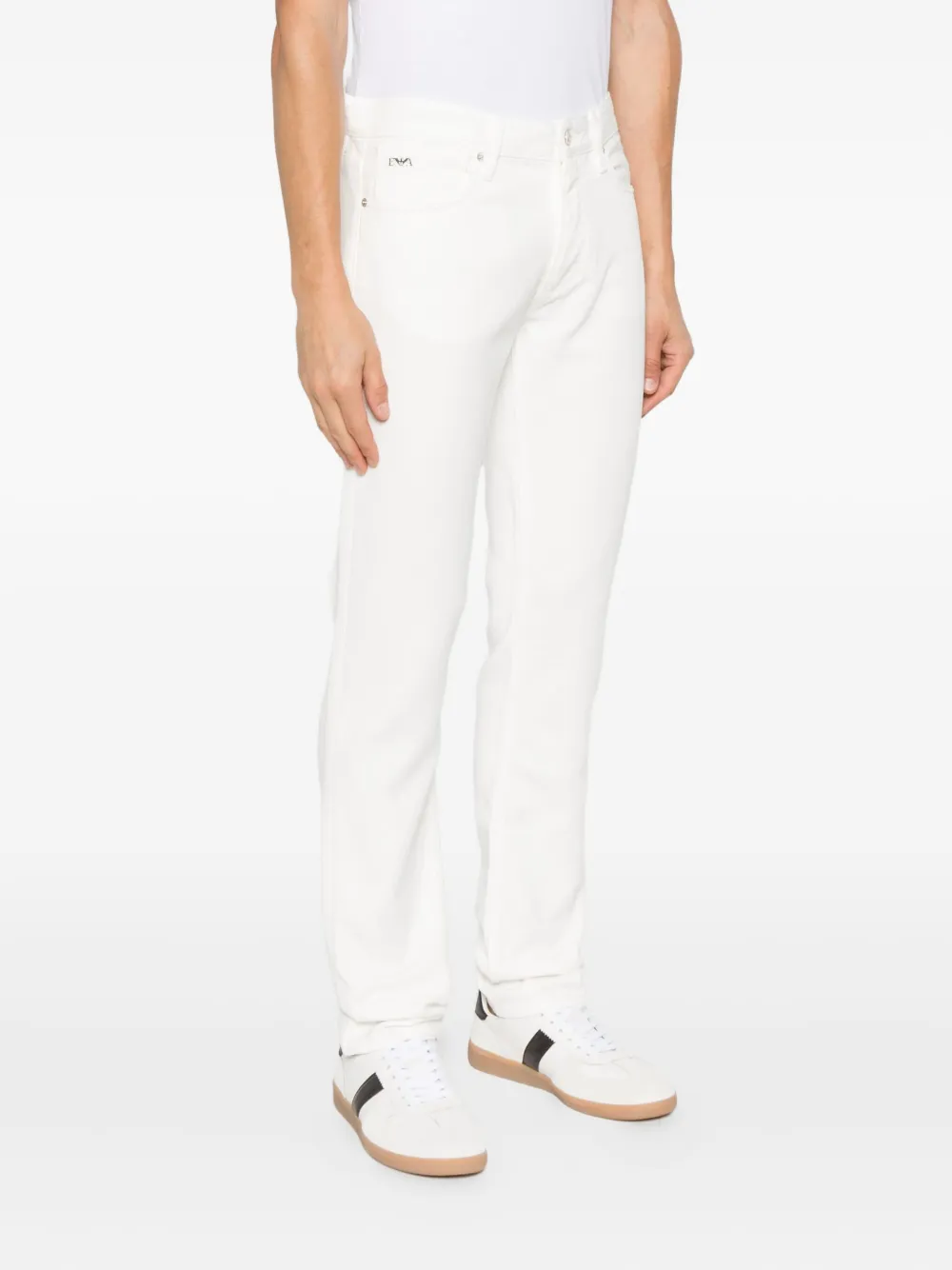 Emporio Armani Jeans met logopatch Wit