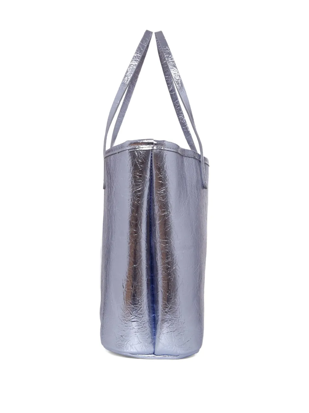 Molo Leren shopper met metallic-effect Zilver