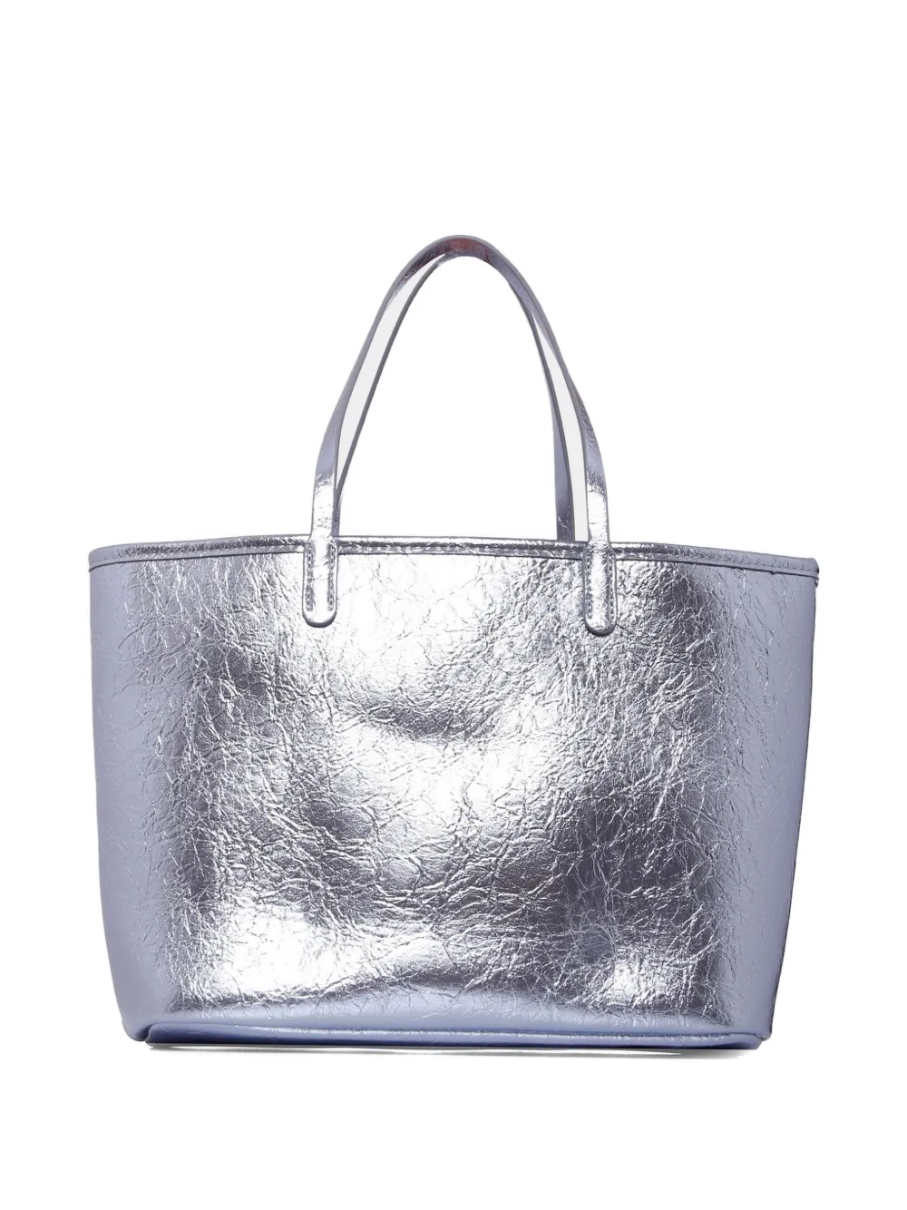 Molo Leren shopper met metallic-effect Zilver