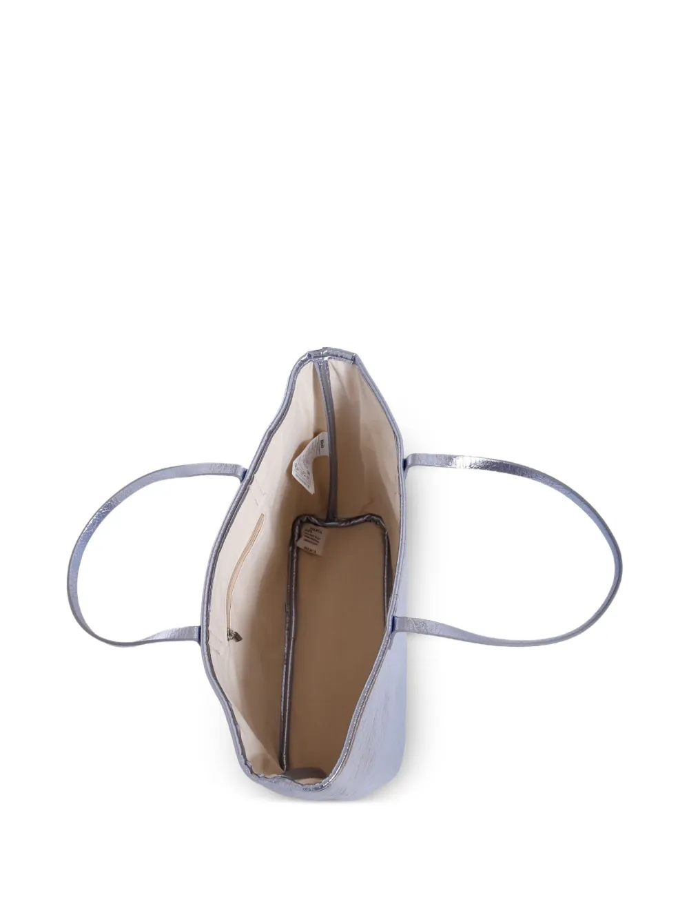 Molo Leren shopper met metallic-effect Zilver
