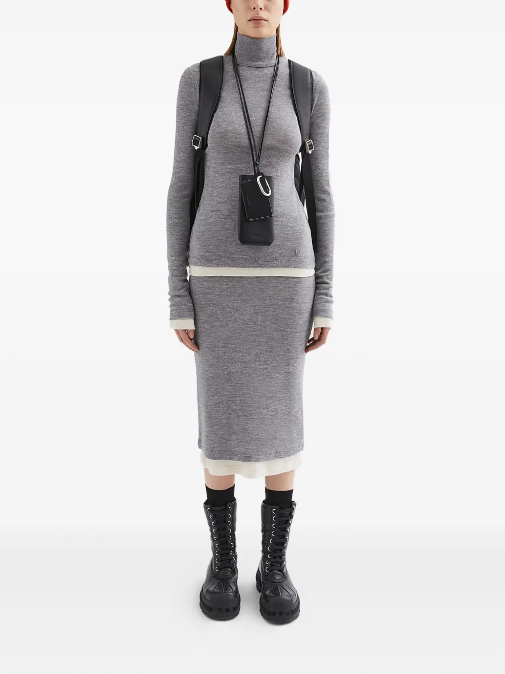 Jil Sander lightweight wool layered skirt | Straight Skirts | Image 2