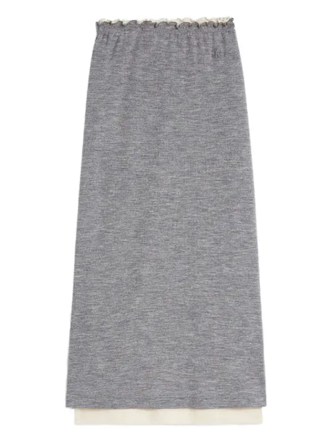 Jil Sander lightweight wool layered skirt