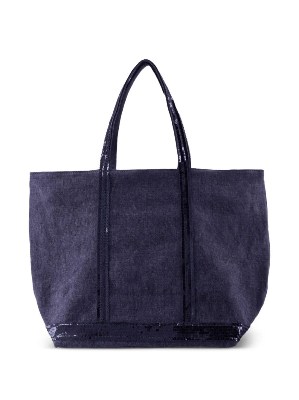 Vanessa Bruno Cabas grote shopper verfraaid met pailletten - Blauw