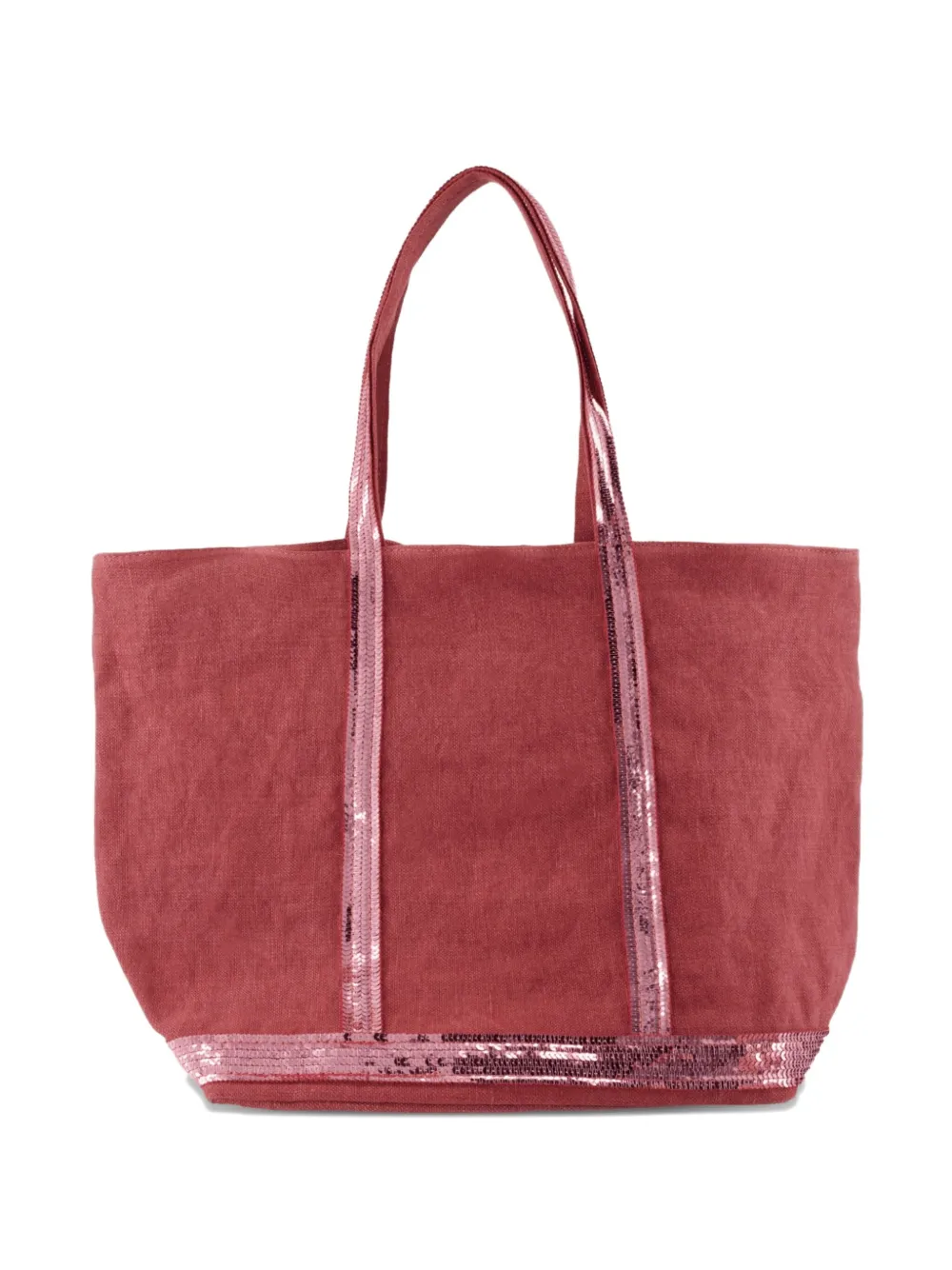 Vanessa Bruno Grote shopper met pailletten Rood