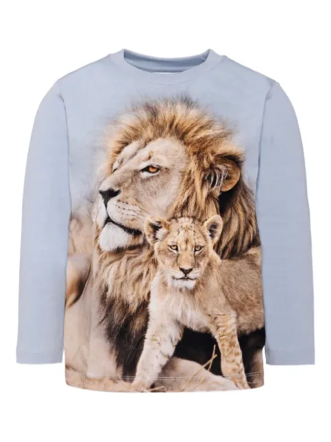Molo lion-print long-sleeve T-shirt