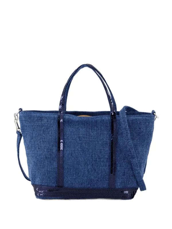 Vanessa Bruno Borsa Tote Cabas Con Paillettes Blu FARFETCH IT