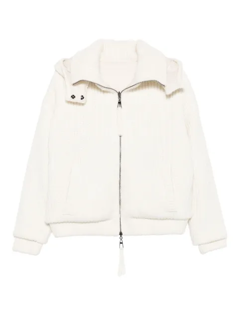 P.A.R.O.S.H. hooded ribbed knit jacket