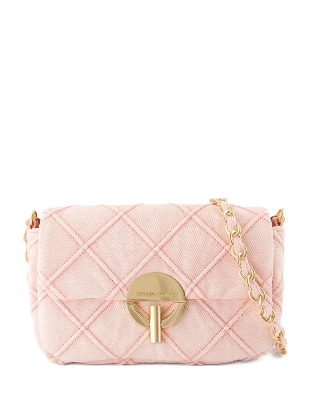 Vanessa Bruno Moon quilted chain crossbody bag | Pink | Image 1