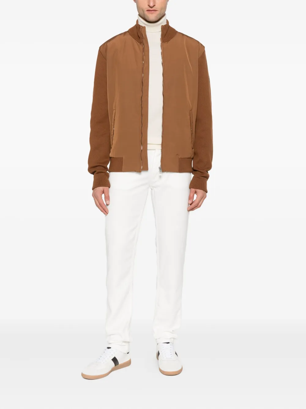 BOSS knitted-panel zip-up jacket | Bomber Jackets | Image 2
