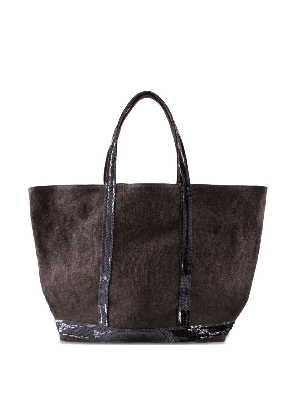 Vanessa Bruno Grote Cabas shopper met pailletten Bruin