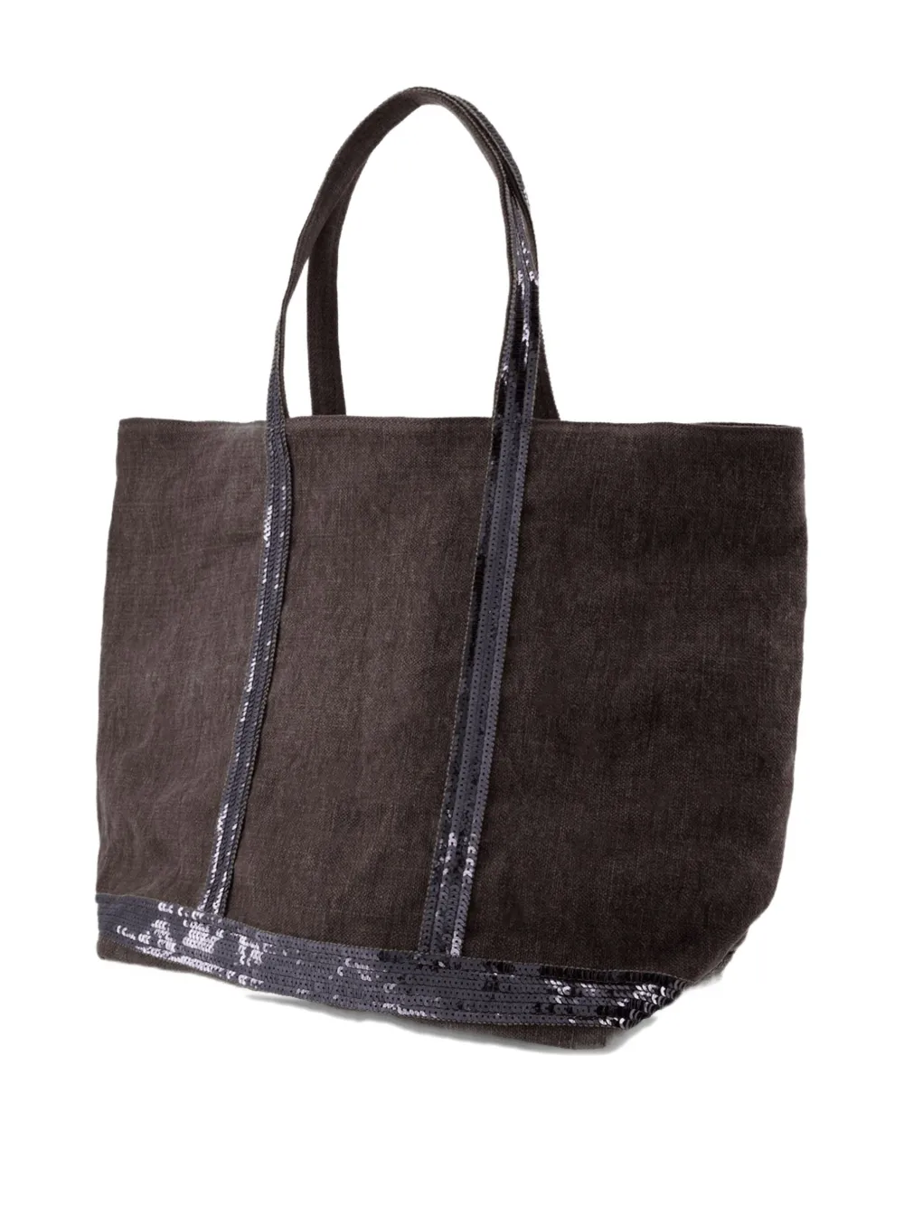 Vanessa Bruno Grote Cabas shopper met pailletten Bruin