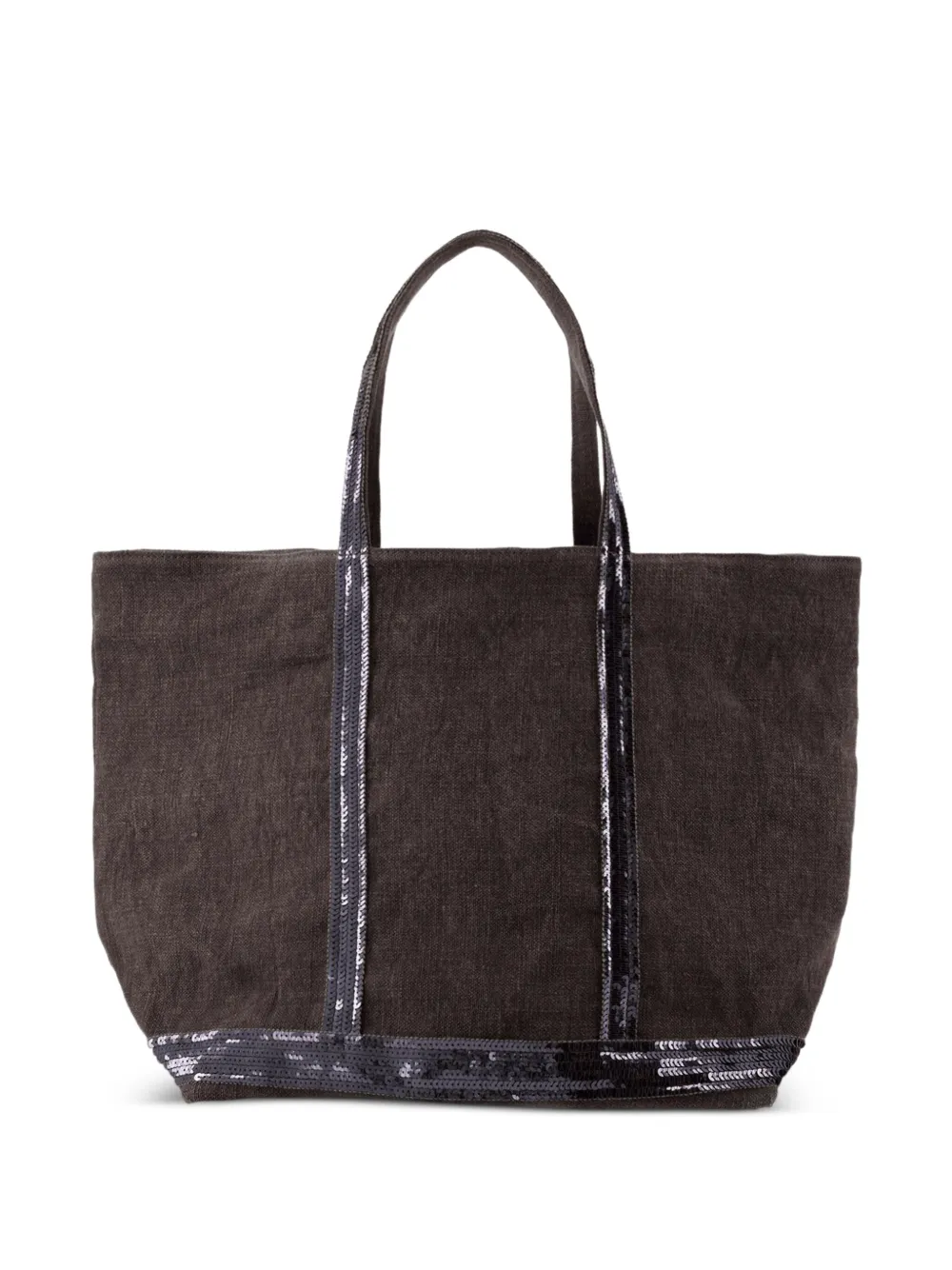 Vanessa Bruno Grote Cabas shopper met pailletten Bruin