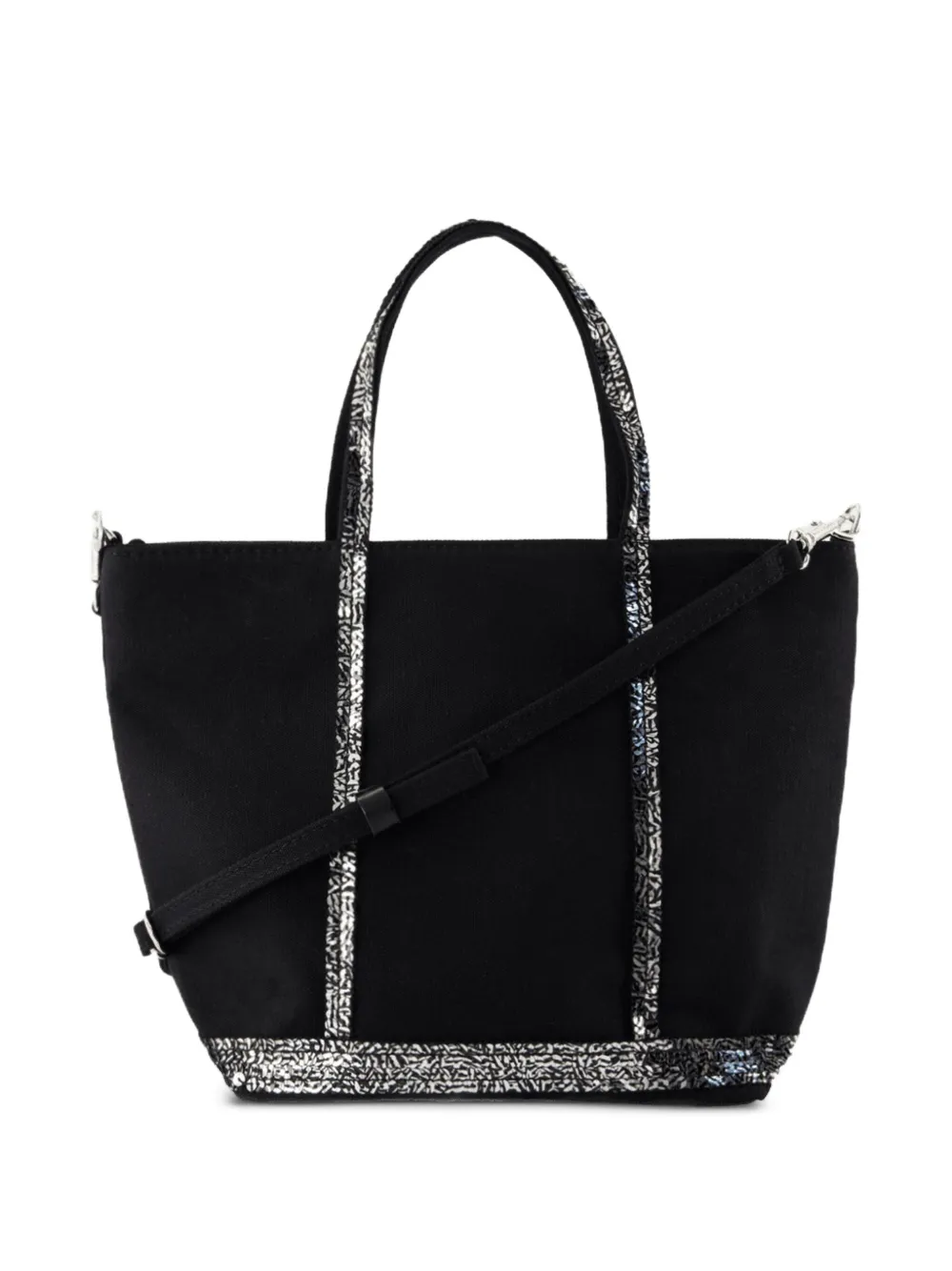 Vanessa Bruno Kleine Cabas shopper met pailletten - Zwart