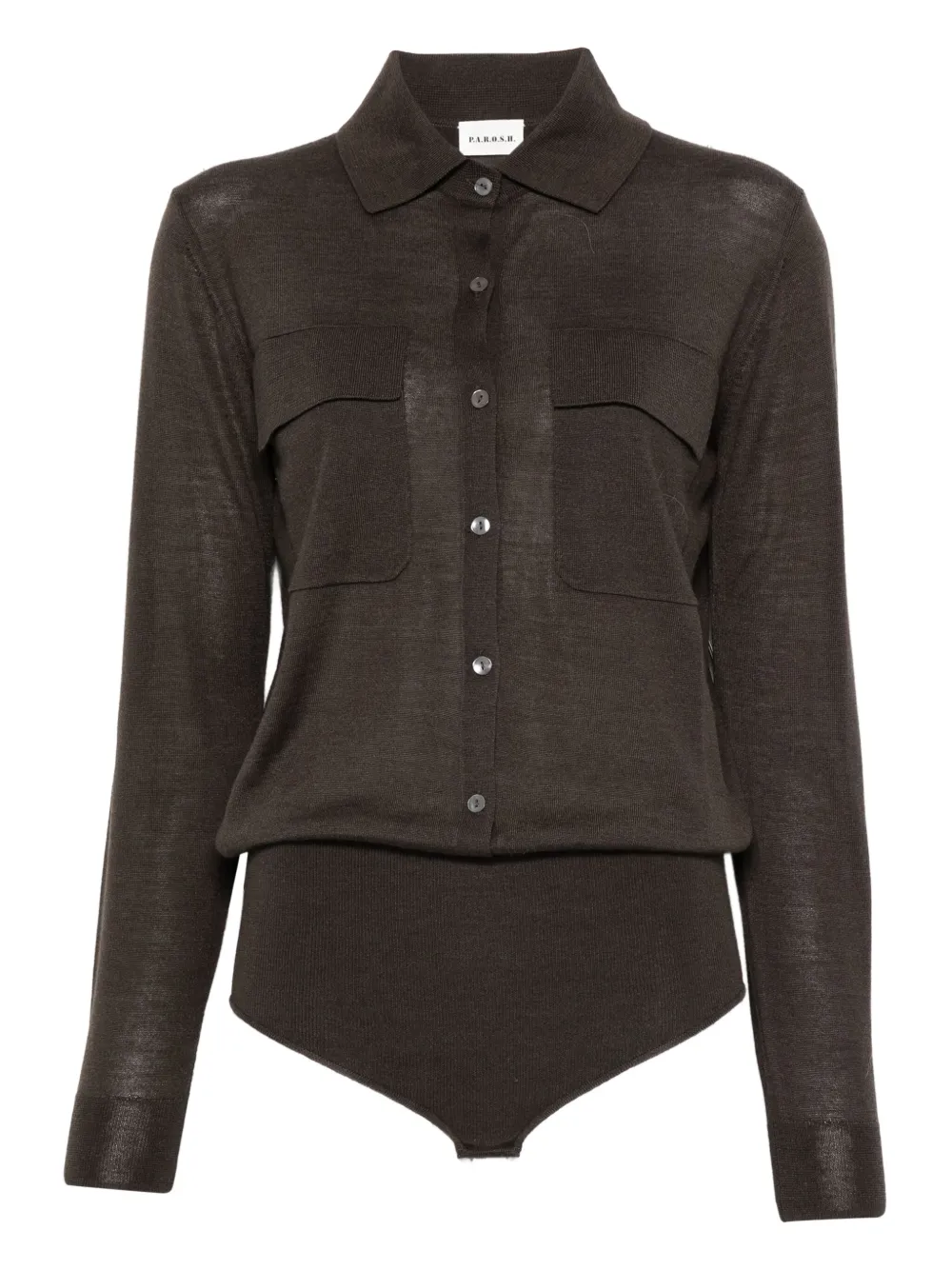 P.A.R.O.S.H. front-button top | Brown | Image 1