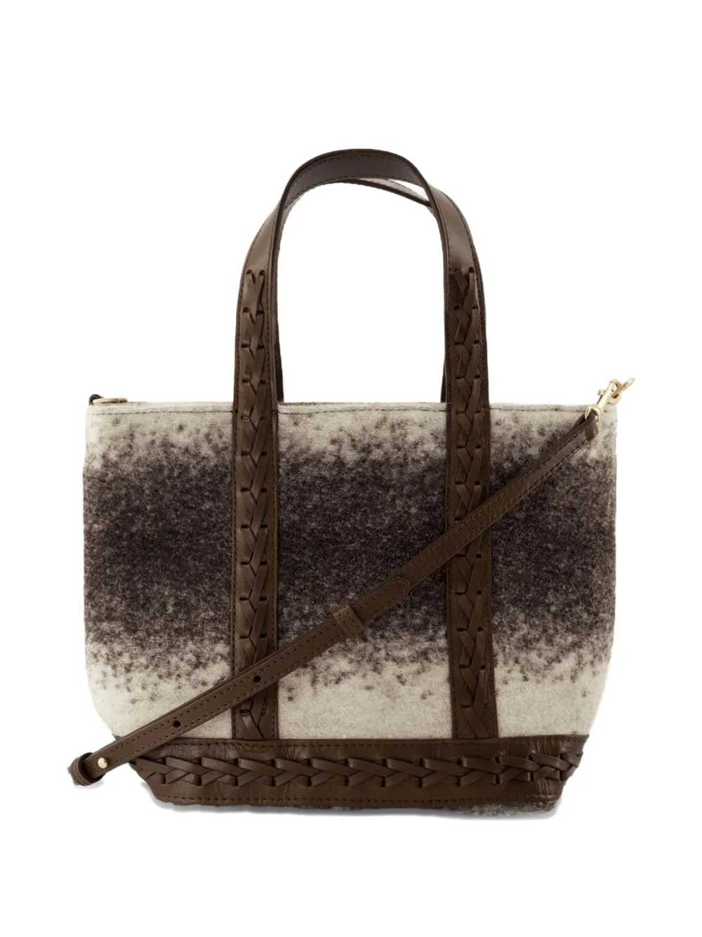 Vanessa Bruno Cabas kleine gevlochten shopper Bruin