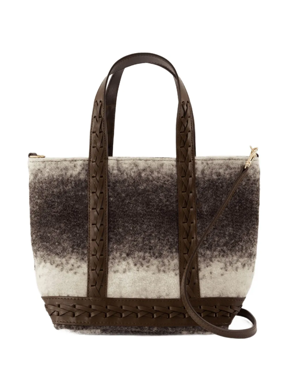 Vanessa Bruno Cabas kleine gevlochten shopper Bruin