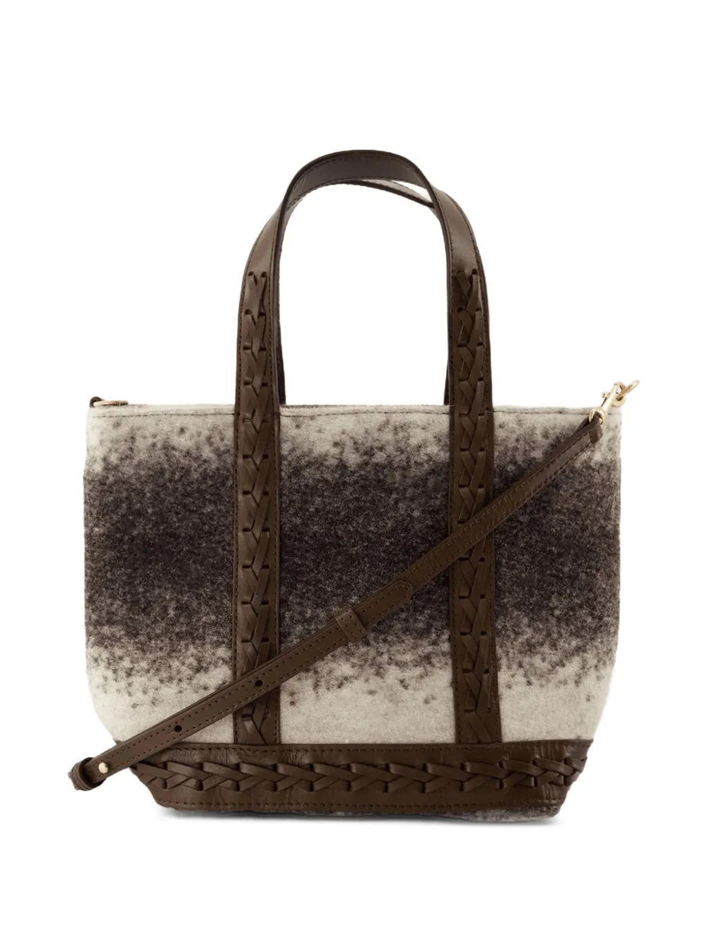 Vanessa Bruno Cabas kleine gevlochten shopper - Bruin