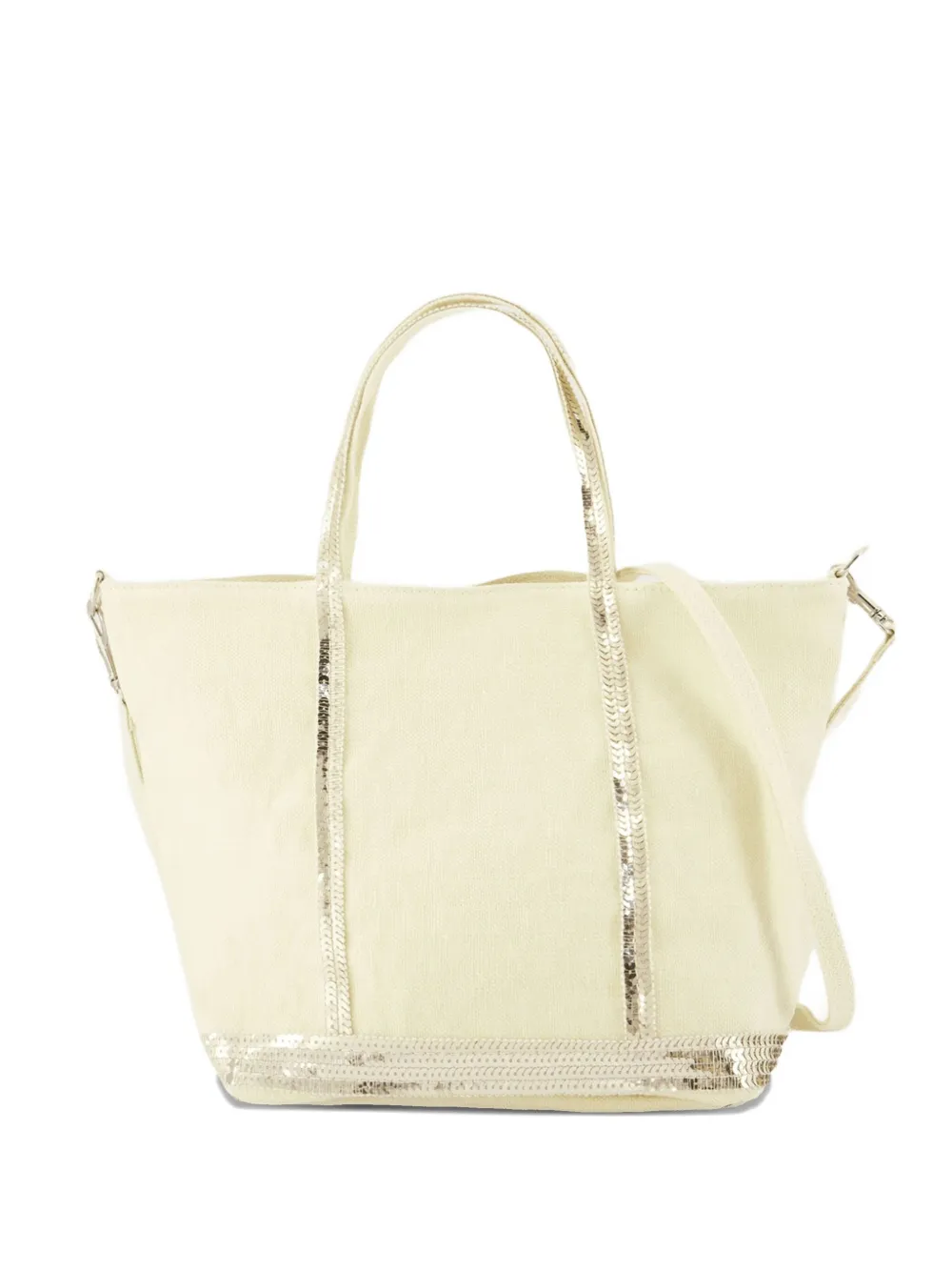 Vanessa Bruno small Cabas sequin-trimmed tote bag - Toni neutri