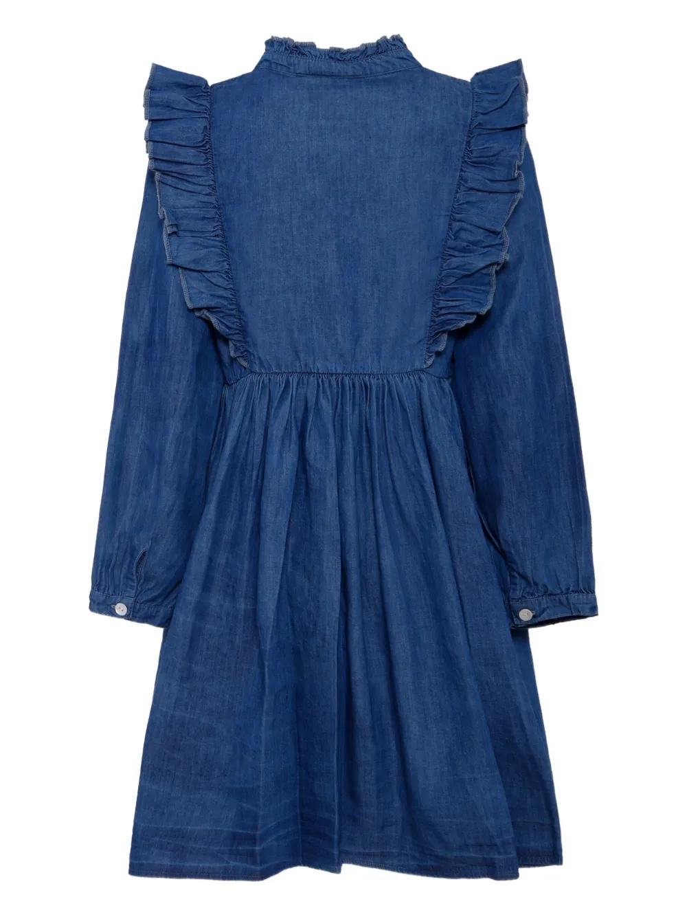 Molo Spijkerjurk met ruches Blauw