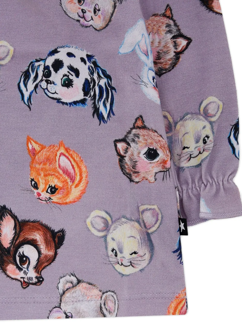 Molo Elina sweater met dierenprint Paars