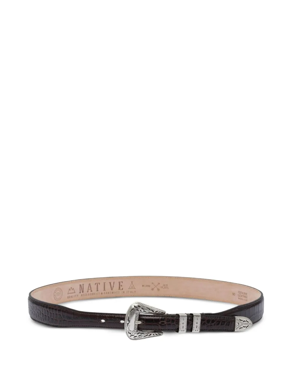 crocodile-effect buckle belt