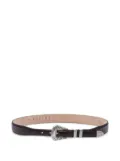 ADRIANO MENEGHETTI crocodile-effect buckle belt - Brown