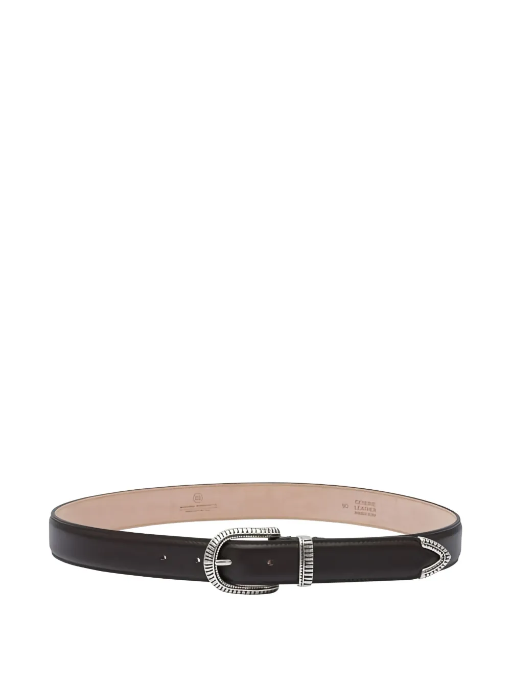 Adriano Meneghetti Embellished-buckle Leather Belt In Brown