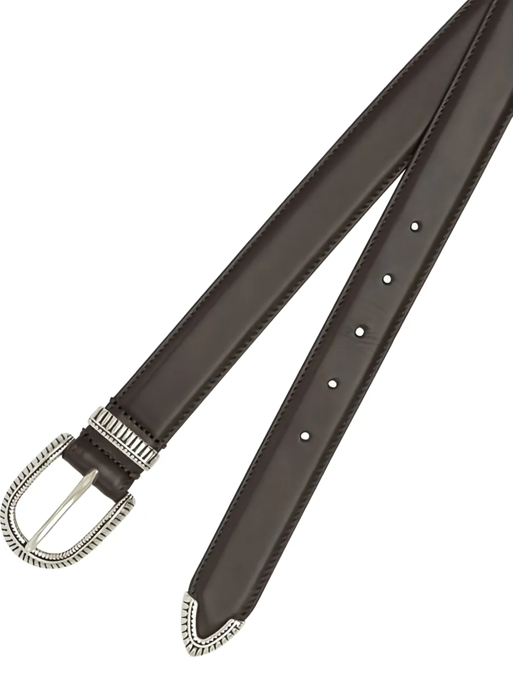 Adriano Meneghetti Embellished-buckle Leather Belt In Brown