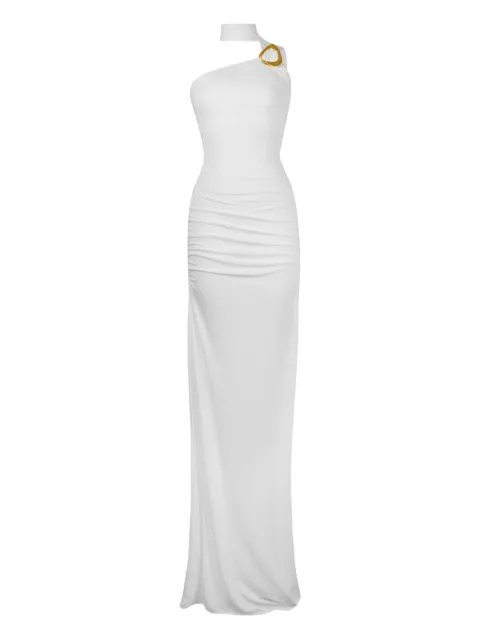 DEFAÏENCE Anqa one-shoulder ring-detail maxi dress