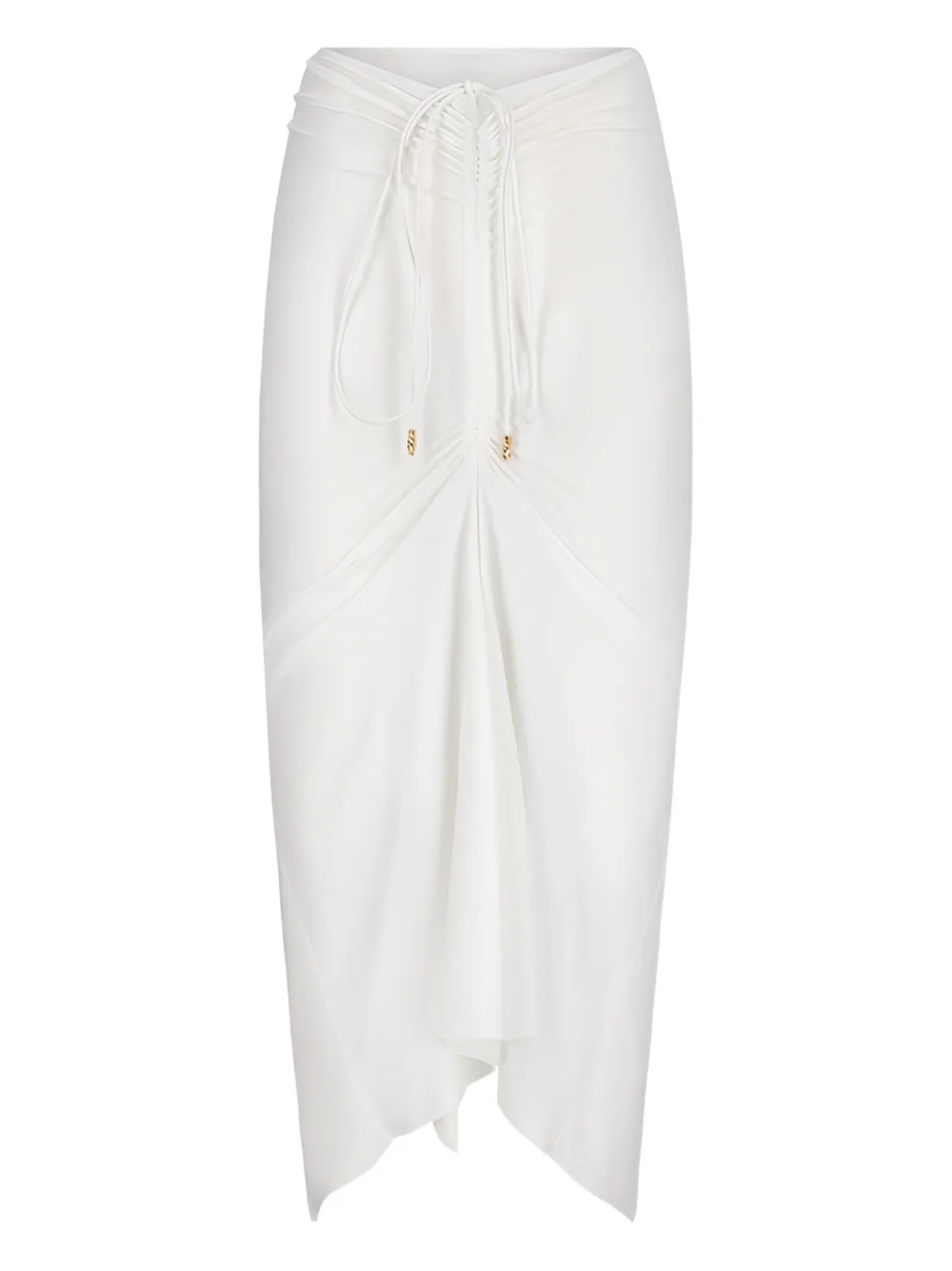 DEFAÏENCE Anqā ruched midi skirt | White | Image 1