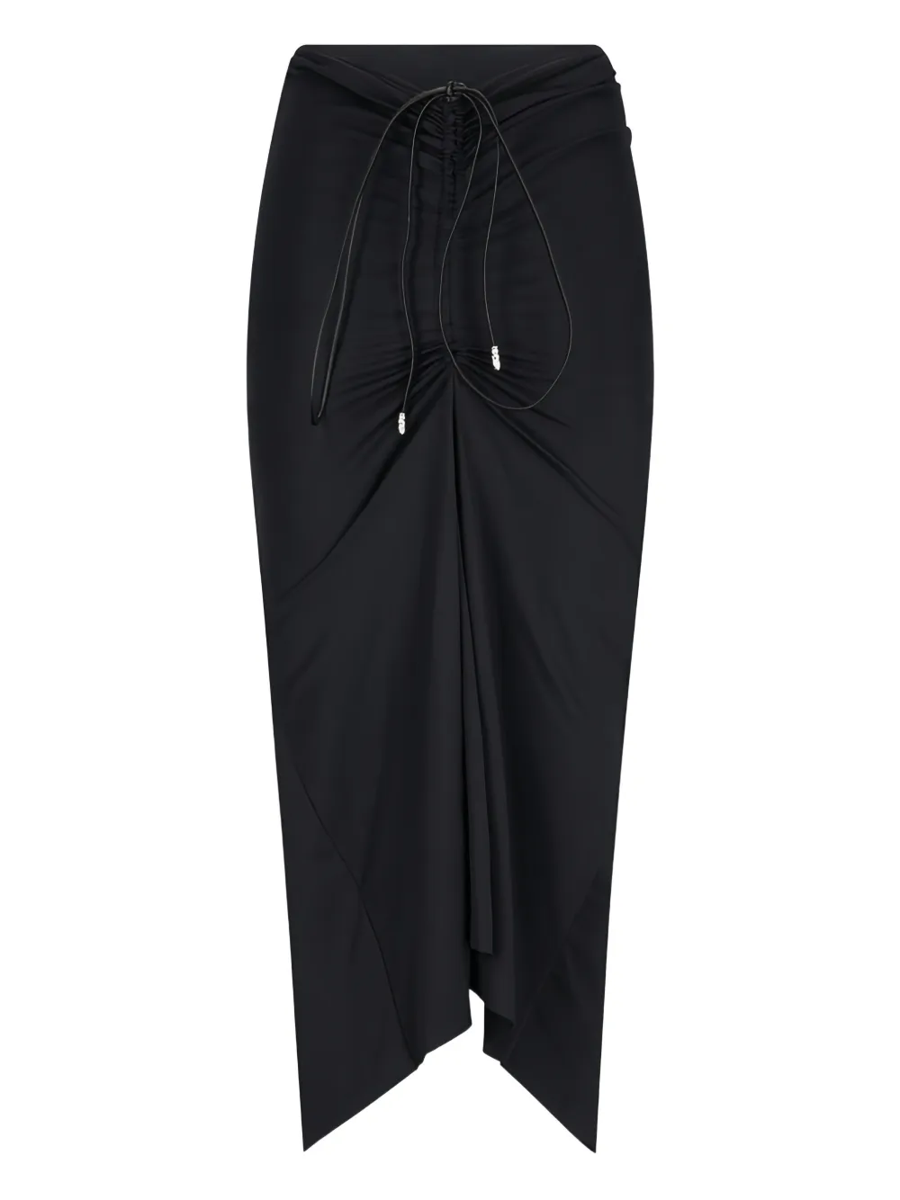 DEFAÏENCE Anqā ruched midi skirt | Black | Image 1