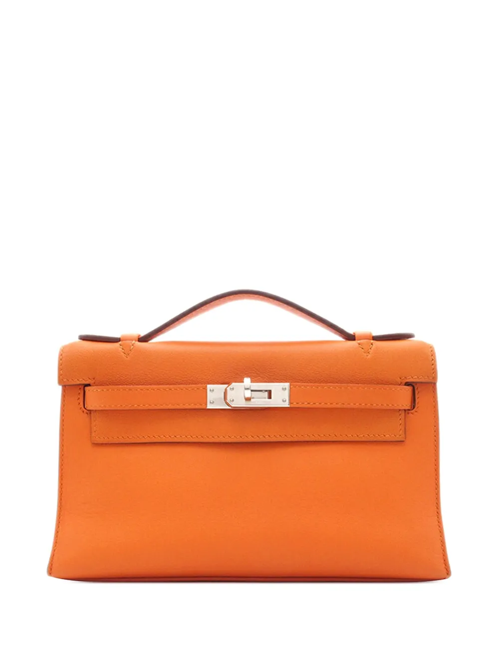 Hermès Pre-Owned 2014 Swift Kelly Pochette 22 handbag | Orange | Image 1