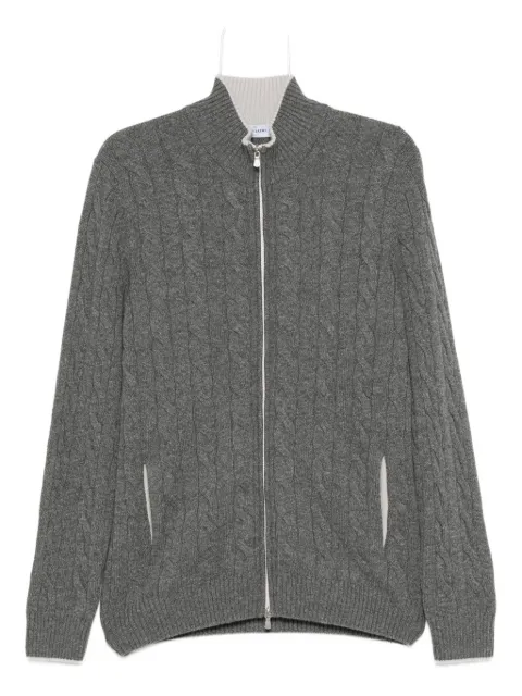 Gran Sasso cable-knit zip-front cardigan