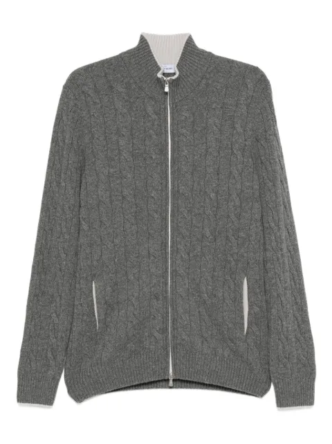 Gran Sasso cable-knit zip-front cardigan