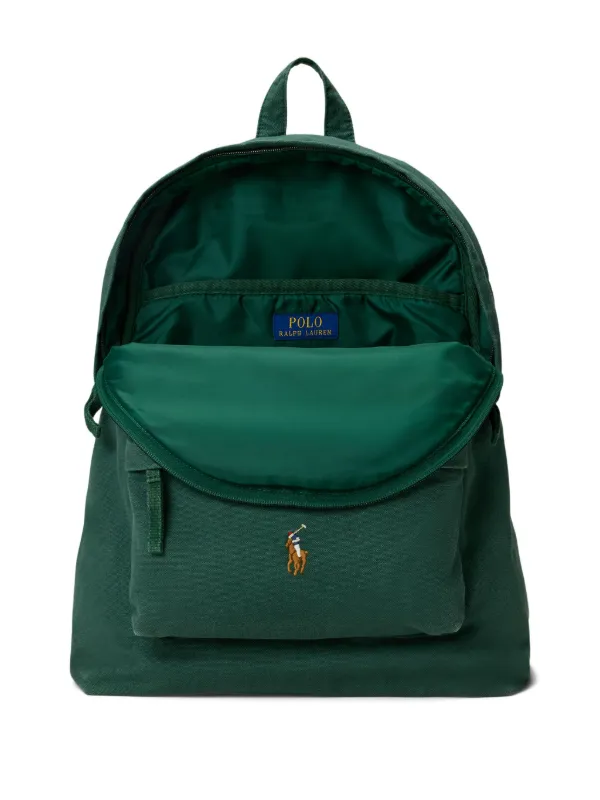 Polo Ralph Lauren embroidered-logo Canvas Backpack | Green
