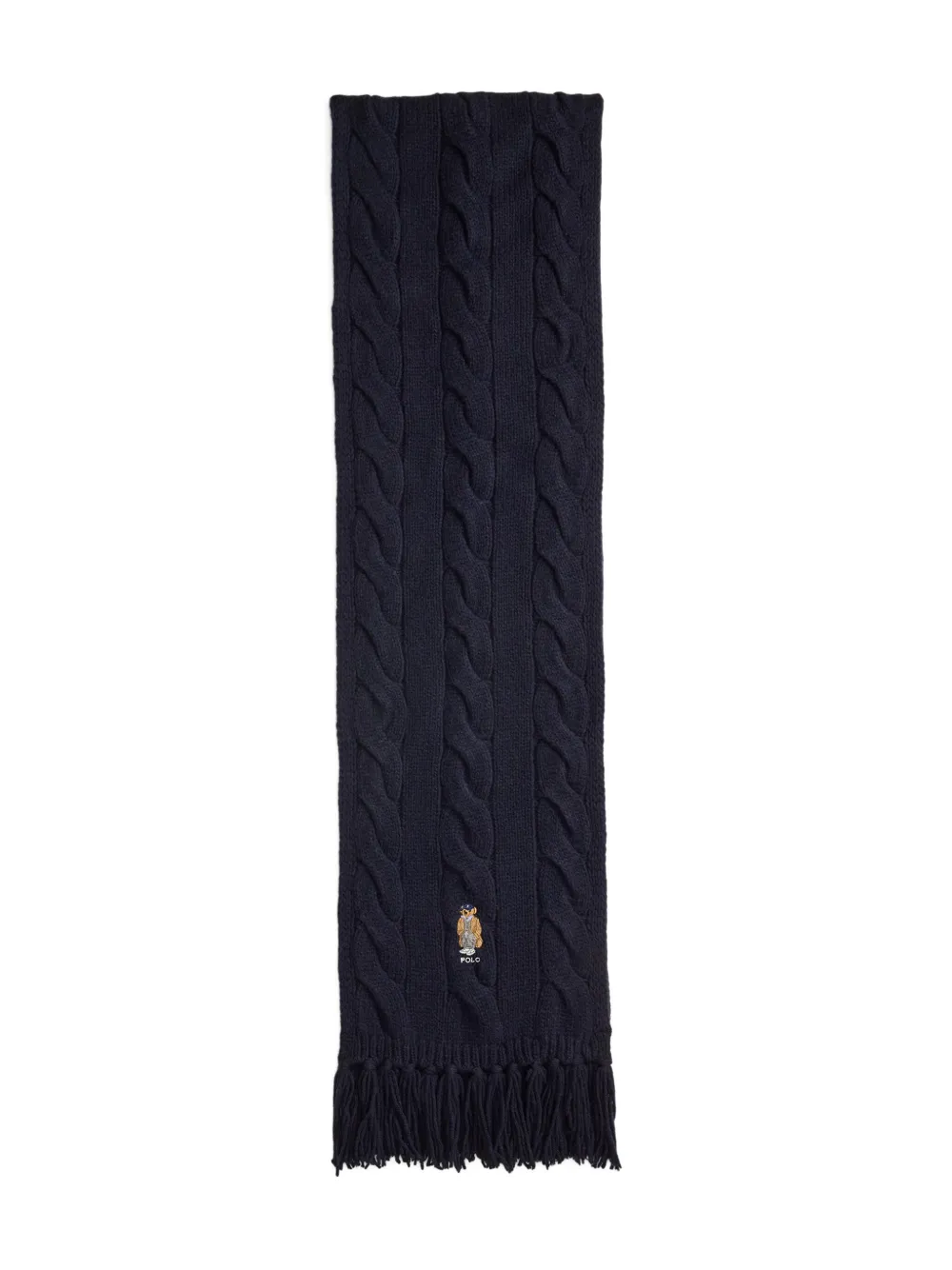 Polo Ralph Lauren Cable-knit Embroidered Scarf