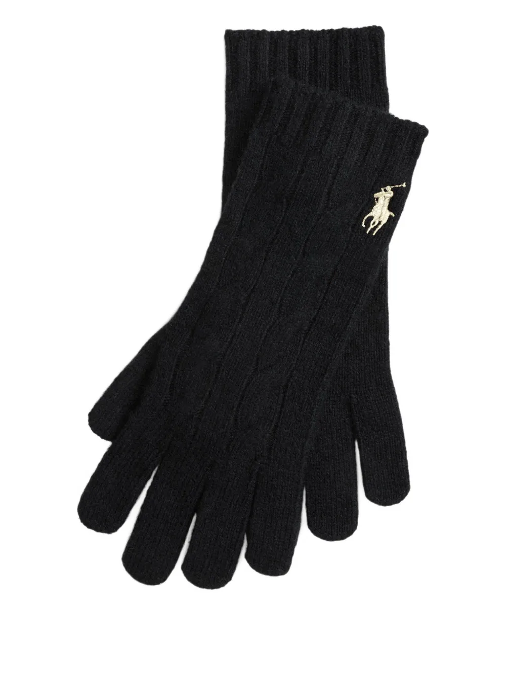 Polo Ralph Lauren Kabelgebreide handschoenen Zwart
