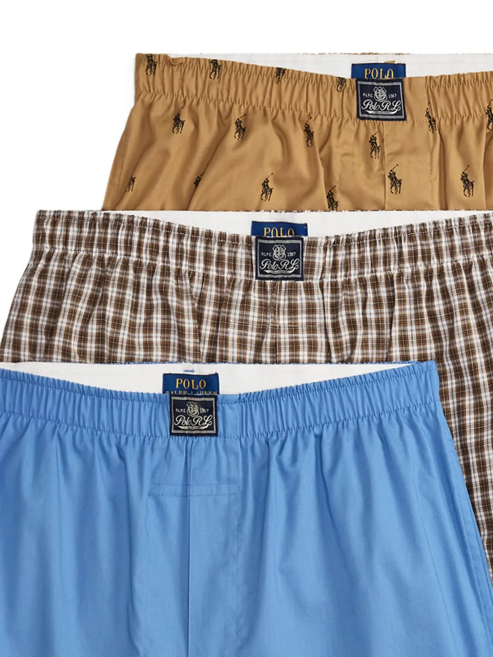 Polo Ralph Lauren Twee katoenen boxershorts Blauw