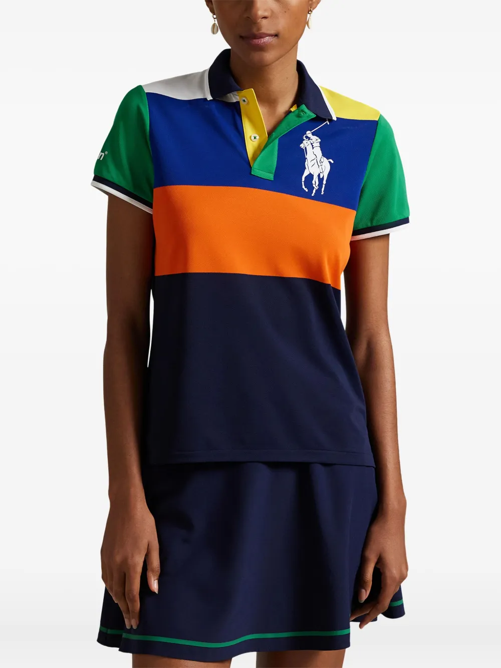 Polo Ralph Lauren Poloshirt met colourblocking Zwart