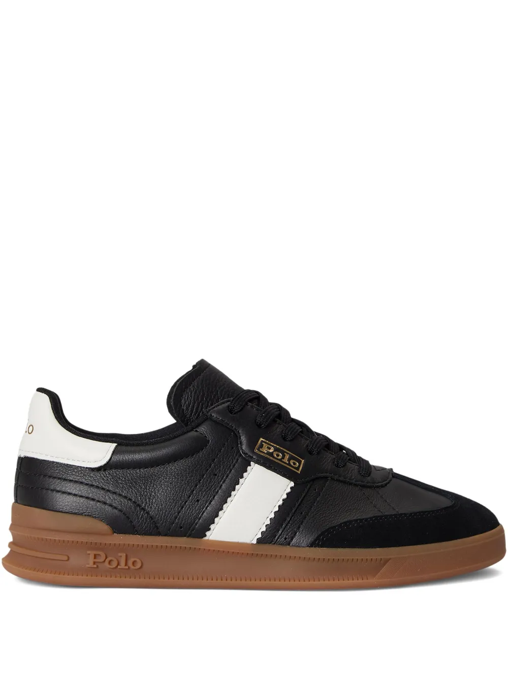 Polo Ralph Lauren Pony Ballerina debossed-logo lace-up sneakers Brown