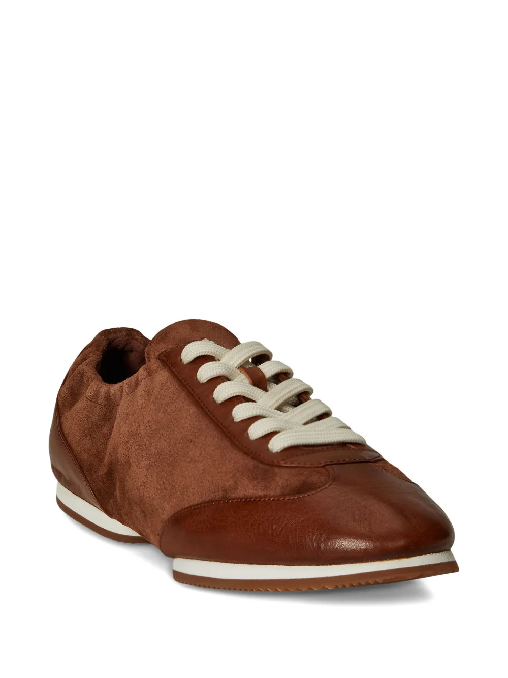 Polo Ralph Lauren Pony Ballerina debossed-logo lace-up sneakers Brown
