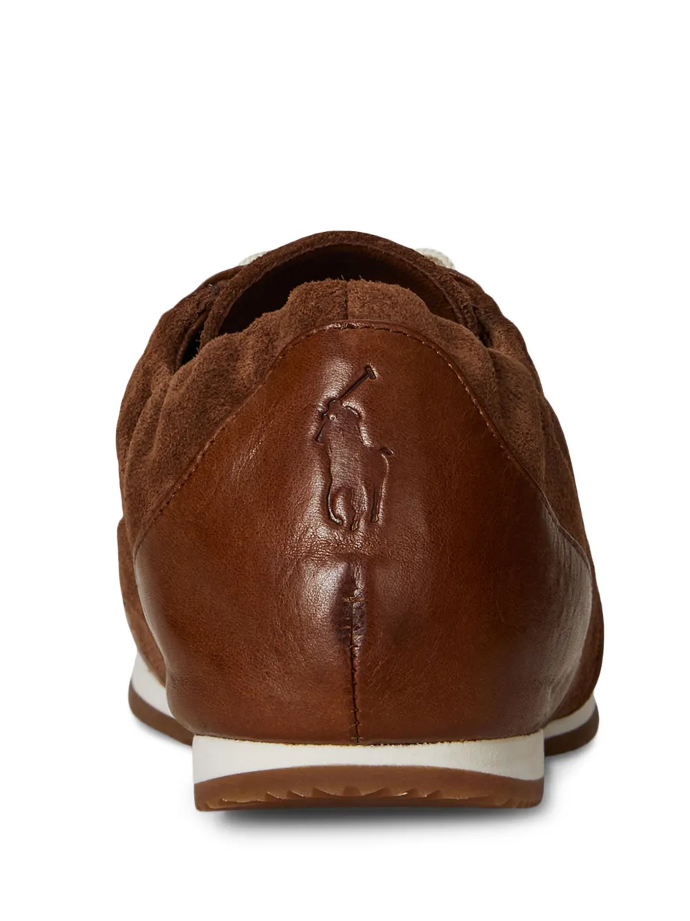 Polo Ralph Lauren Pony Ballerina debossed-logo lace-up sneakers Brown