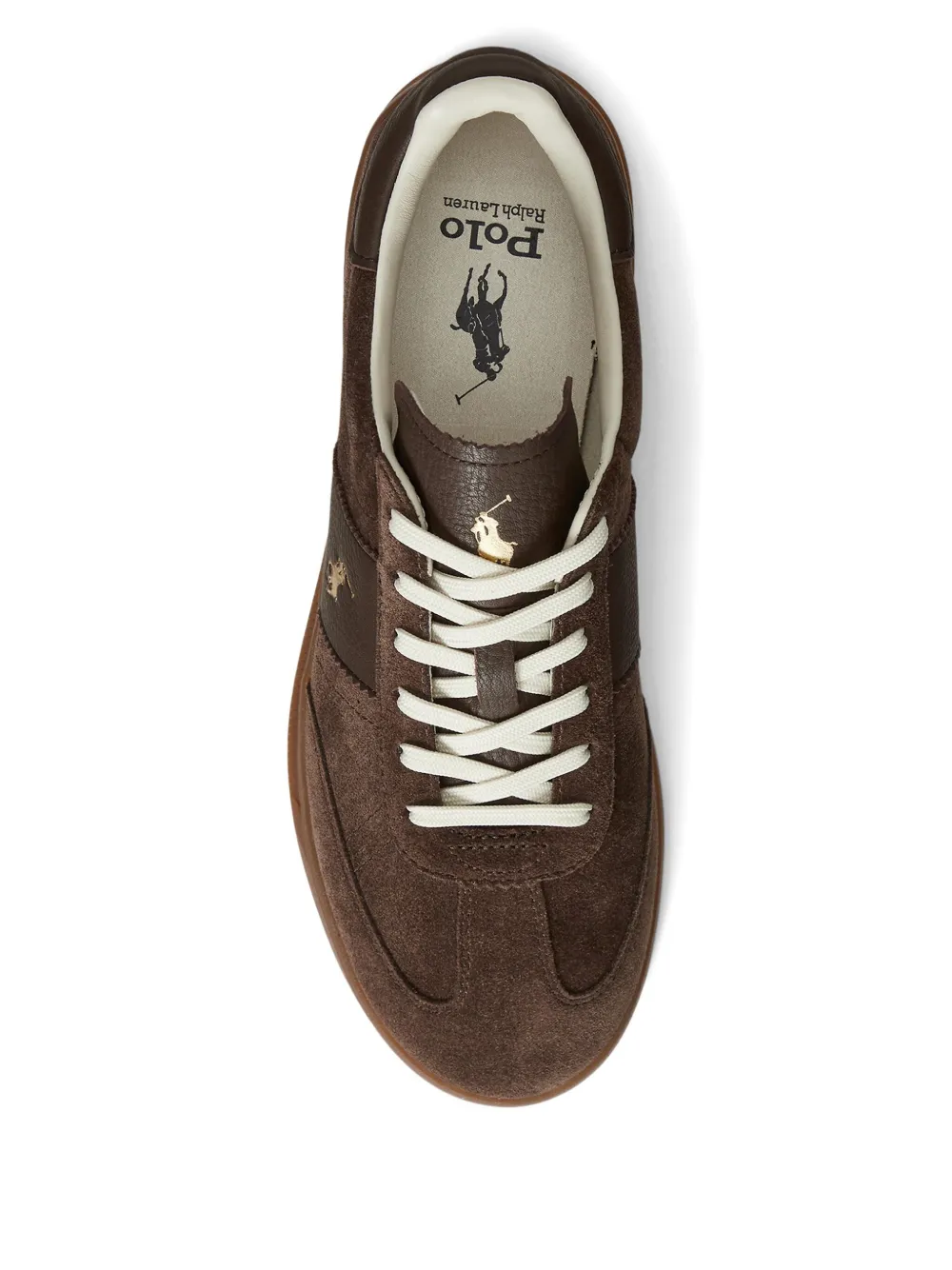 Polo Ralph Lauren Heritage Aera Suede Sneakers In Brown