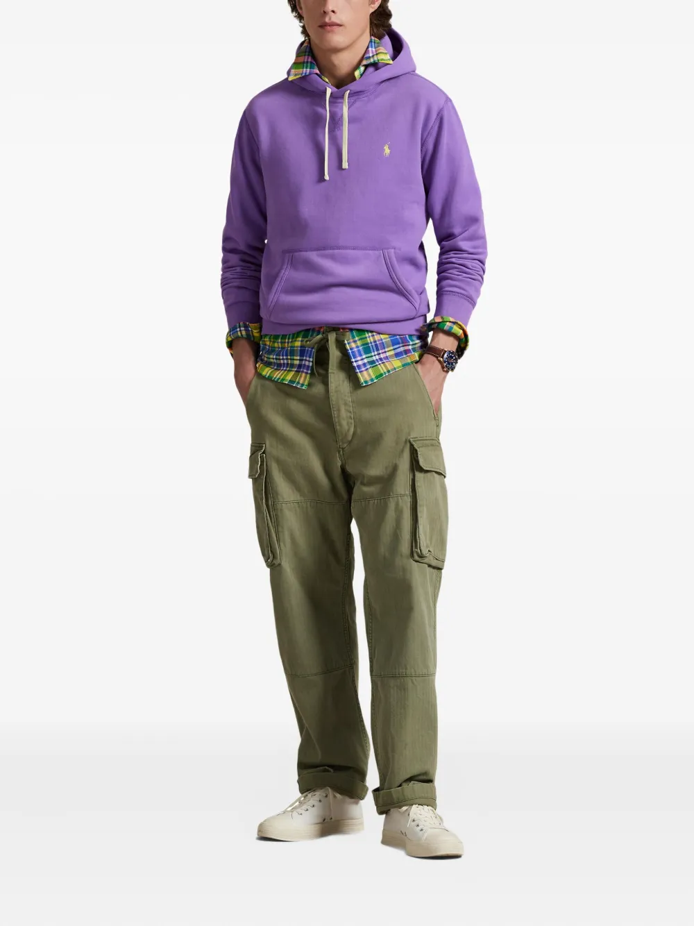 Polo Ralph Lauren Hoodie met trekkoord Paars