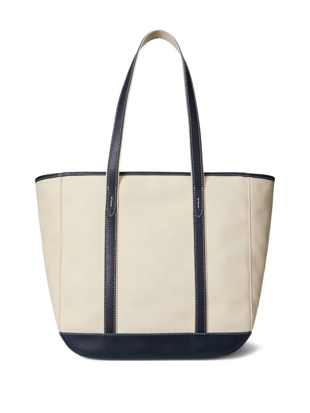 Polo Ralph Lauren Canvas shopper met leren afwerking Beige