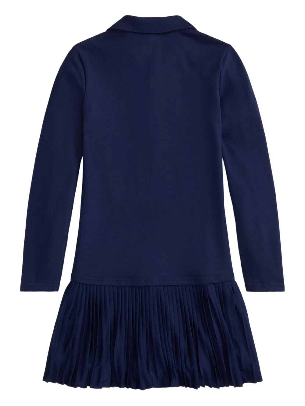 POLO RALPH LAUREN KIDS Jurk met polokraag en plooirok Blauw