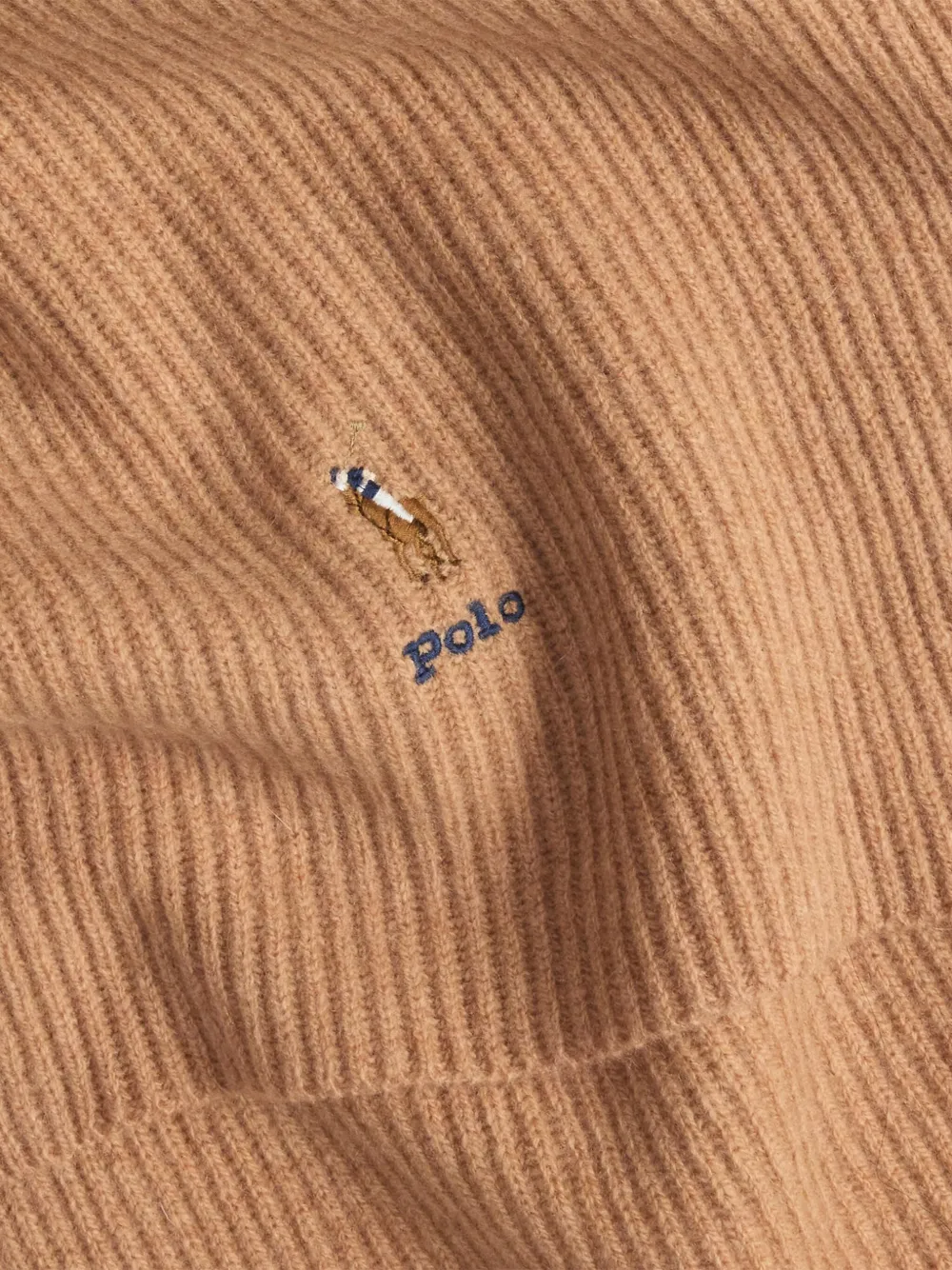 Polo Ralph Lauren ribbed beanie and scarf set Bruin