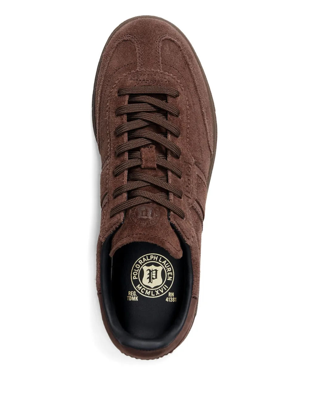 Polo Ralph Lauren logo-detail suede sneakers Brown