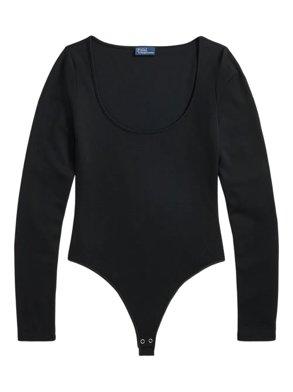 Polo Ralph Lauren Scoop-neck Long-sleeve Bodysuit In Black
