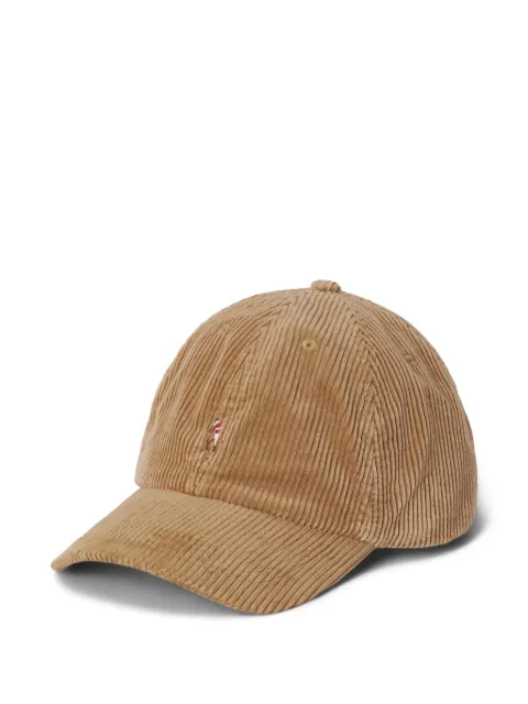 POLO RALPH LAUREN KIDS كاب بيسبول مخملي مضلع